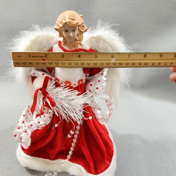 Handmade 12" Porcelain Angel Doll Tree Top Christmas Angel Euro-Exquisite - Picture 8 of 9